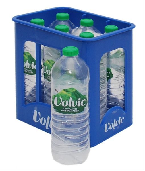 Produktbild: Kaufmannsladen Getr&auml;nkekisten gef&uuml;llt mit jeweils 6 Flaschen Volvic, Hohes C oder Landliebe Milch
