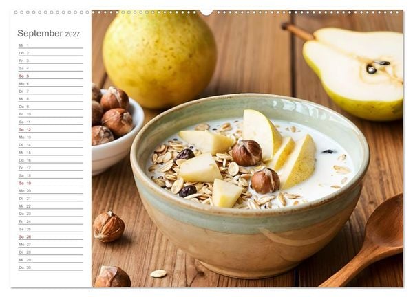 Produktbild: MorgenM&uuml;sli - Ein Jahr voller Farbe und Genuss (hochwertiger Premium Wandkalender 2027 DIN A2 quer), Kunstdruck in Hochglanz