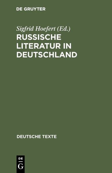 Produktbild: Russische Literatur in Deutschland