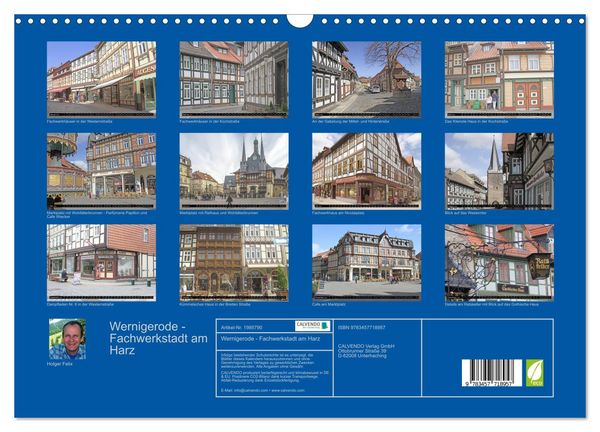Produktbild: Wernigerode - Fachwerkstadt am Harz (Wandkalender 2026 DIN A3 quer), CALVENDO Monatskalender