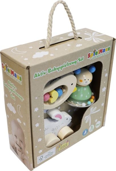Produktbild: SpielMaus Holz Activity Spiel- und Geschenkset, 3 Teile