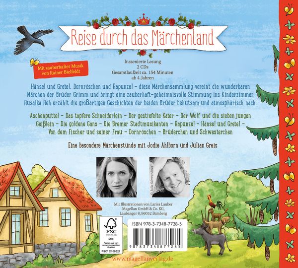 Produktbild: Reise durch das Märchenland - Die wunderbaren Märchen der Brüder Grimm (Audio-CD)