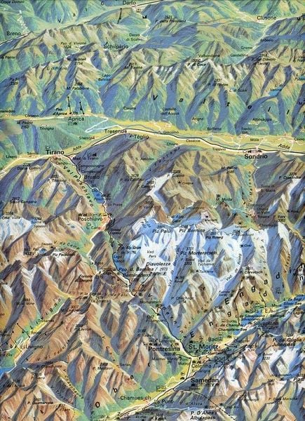 Produktbild: Graub&uuml;nden Panoramakarte
