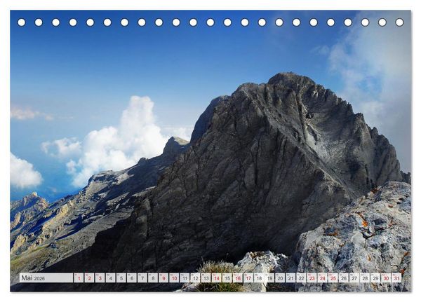 Produktbild: Berge - Die sch&ouml;nsten Gipfel der Welt (Tischkalender 2026 DIN A5 quer), CALVENDO Monatskalender