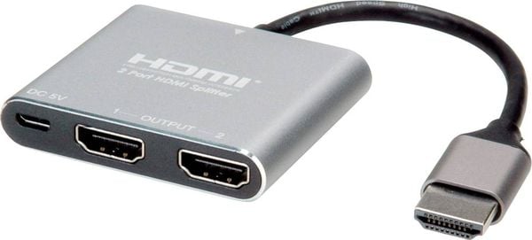 Value 14.99.3585 HDMI-Splitter 3840 x 2160 Pixel Silber