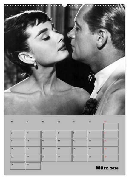 Produktbild: Hollywood-Diva. Audrey Hepburn (hochwertiger Premium Wandkalender 2026 DIN A2 hoch), Kunstdruck in Hochglanz