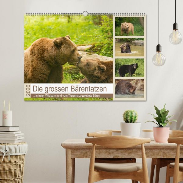 Produktbild: Die grossen B&auml;rentatzen (Wandkalender 2026 DIN A2 quer), CALVENDO Monatskalender