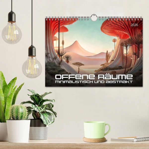 Produktbild: Offene R&auml;ume, minimalistisch und abstrakt (Wandkalender 2026 DIN A4 quer), CALVENDO Monatskalender