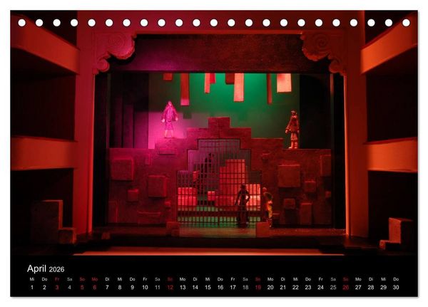 Produktbild: B&uuml;hnenbildmodelle (Tischkalender 2026 DIN A5 quer), CALVENDO Monatskalender