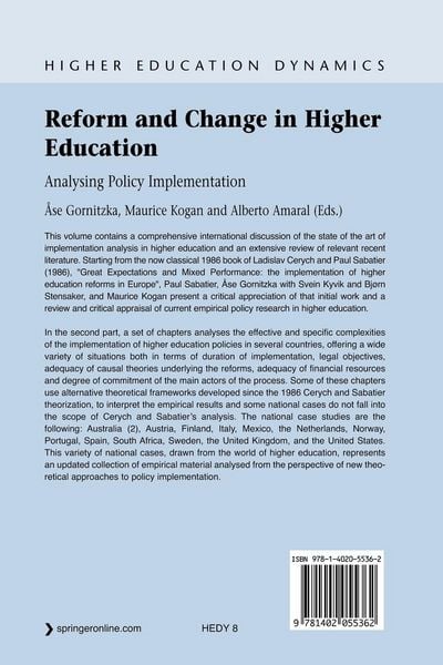 Produktbild: Reform and Change in Higher Education