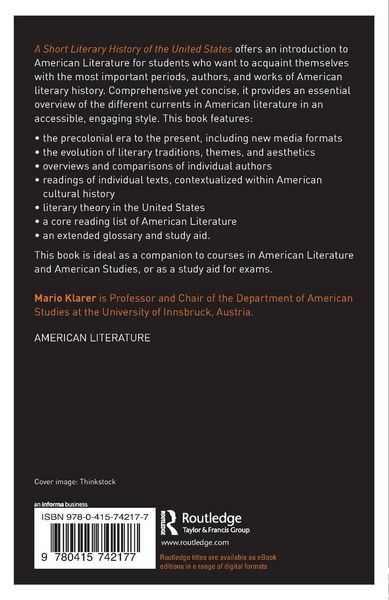 Produktbild: A Short Literary History of the United States