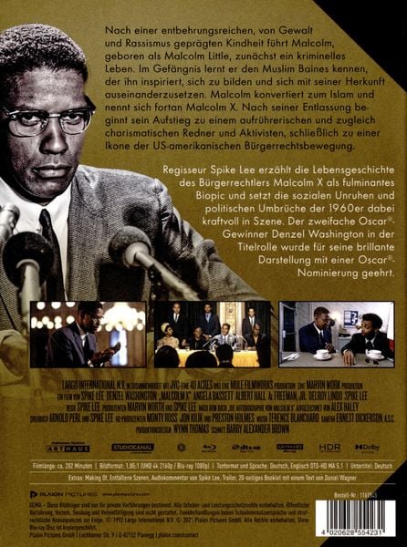 Produktbild: Malcolm X - Mediabook (4K Ultra HD) (+ Blu-ray)
