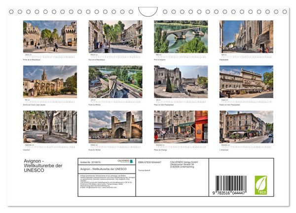Produktbild: Avignon - Weltkulturerbe der UNESCO (Wandkalender 2026 DIN A4 quer), CALVENDO Monatskalender