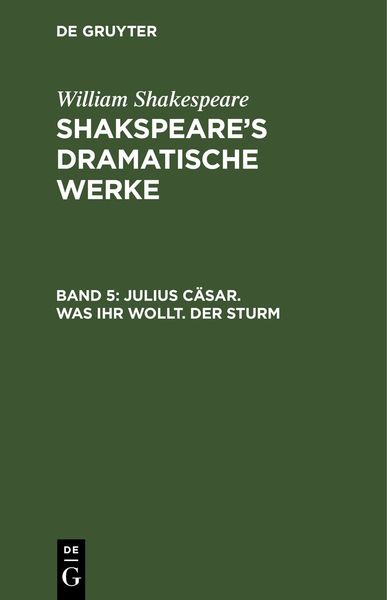 Produktbild: Julius C&auml;sar. Was ihr wollt. Der Sturm