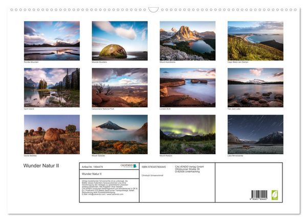Produktbild: Wunder Natur II (Wandkalender 2026 DIN A2 quer), CALVENDO Monatskalender