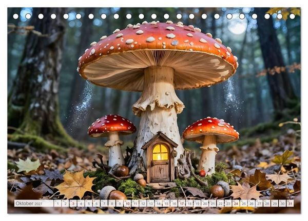 Produktbild: Die geheimen Lichter der Feenh&auml;user - Verborgene Welt im Zauberwald. (Tischkalender 2027 DIN A5 quer), CALVENDO Monatskalender