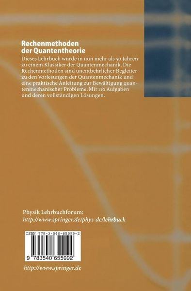 Produktbild: Rechenmethoden der Quantentheorie
