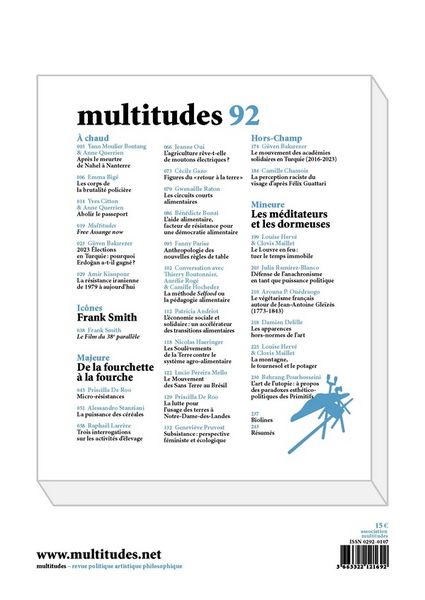 Produktbild: Revue multitudes n 92 automne 20