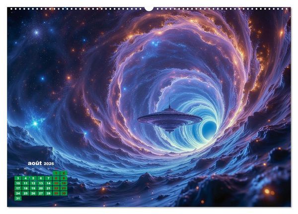 Produktbild: &Agrave; travers l'univers-L'incroyable voyage (Calendrier mural 2026 DIN A2 vertical), CALVENDO calendrier mensuel
