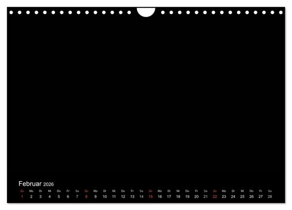 Produktbild: Bastelkalender - Schwarz (Wandkalender 2026 DIN A4 quer), CALVENDO Monatskalender