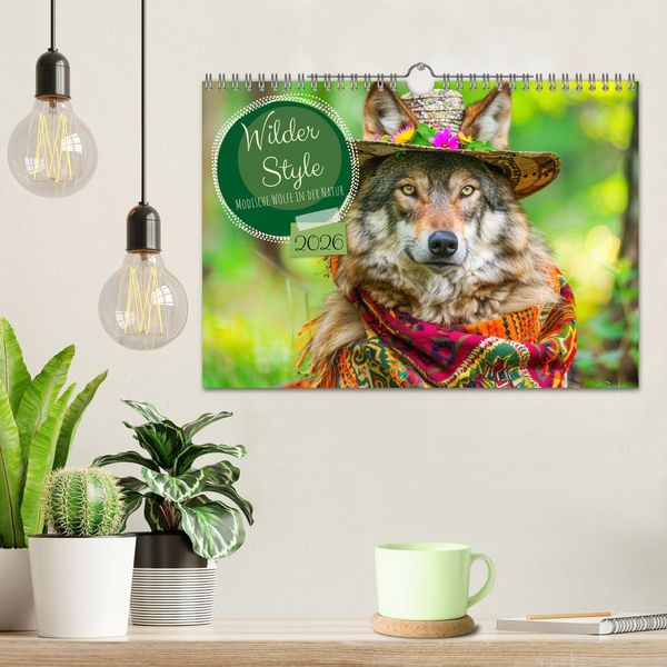 Produktbild: Wilder Style. Modische W&ouml;lfe in der Natur (Wandkalender 2026 DIN A4 quer), CALVENDO Monatskalender