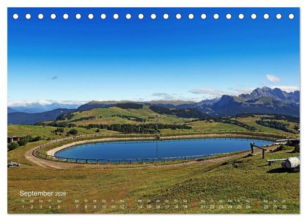 Produktbild: Urlaub auf der Seiser Alm (Tischkalender 2026 DIN A5 quer), CALVENDO Monatskalender