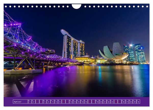 Produktbild: Metropolen - Asiens sch&ouml;nste St&auml;dte bei Nacht (Wandkalender 2027 DIN A4 quer), CALVENDO Monatskalender