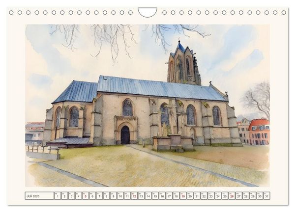 Produktbild: Von S&uuml;d nach Nord durch's Emsland (Wandkalender 2026 DIN A4 quer), CALVENDO Monatskalender