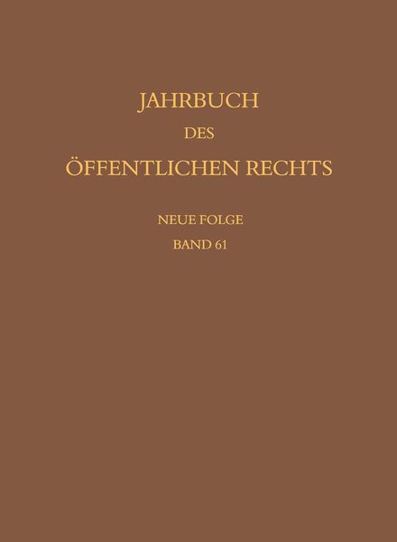 Produktbild: Jahrbuch des &ouml;ffentlichen Rechts der Gegenwart. Neue Folge