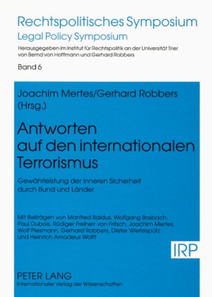 Produktbild: Antworten auf den internationalen Terrorismus
