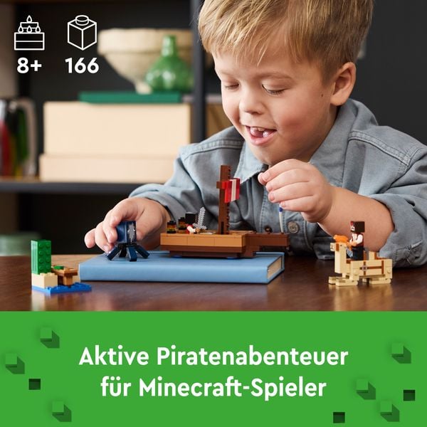Produktbild: LEGO Minecraft 21259 Die Piratenschiffreise, Gamer Spielzeug ab 8 Jahren