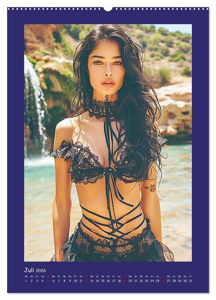 Produktbild: Sch&ouml;ne Dessous-Girls. Sinnliche Frauen am Wasser (hochwertiger Premium Wandkalender 2026 DIN A2 hoch), Kunstdruck in Hochglanz
