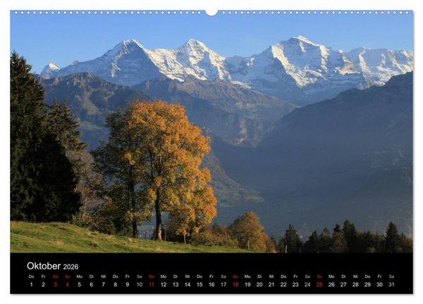 Produktbild: Berner Oberland (Wandkalender 2026 DIN A2 quer), CALVENDO Monatskalender