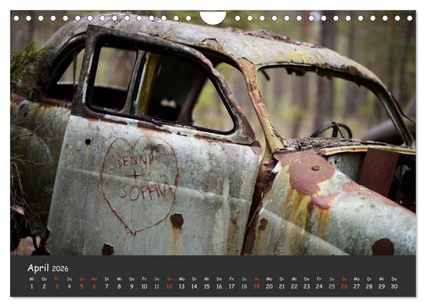Produktbild: BILKYRKOG&Aring;RDEN Der Autofriedhof im Kyrk&ouml; Mosse (Wandkalender 2026 DIN A4 quer), CALVENDO Monatskalender