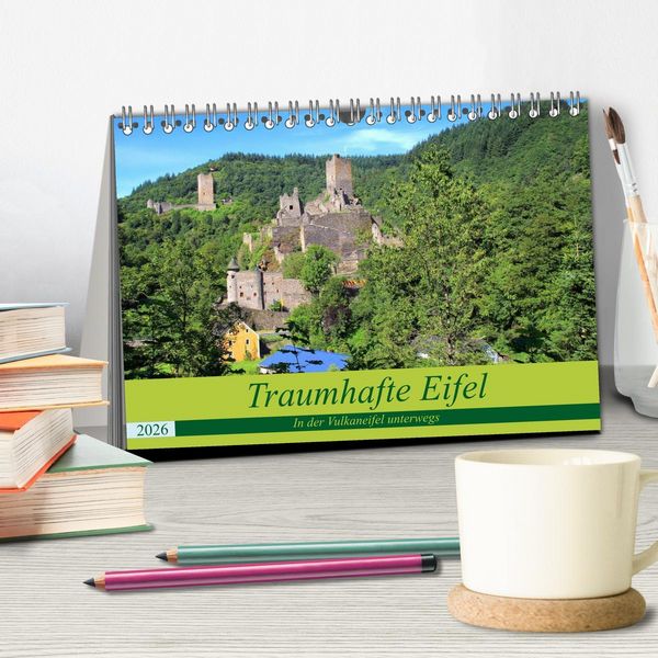 Produktbild: Traumhafte Eifel - In der Vulkaneifel unterwegs (Tischkalender 2026 DIN A5 quer), CALVENDO Monatskalender