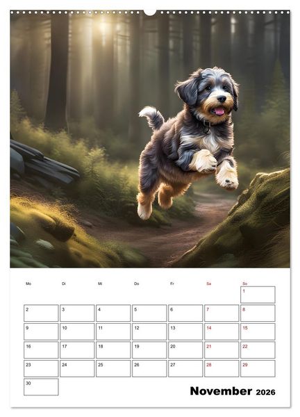 Produktbild: Aussiedoodle - Hunde zum Liebhaben (hochwertiger Premium Wandkalender 2026 DIN A2 hoch), Kunstdruck in Hochglanz