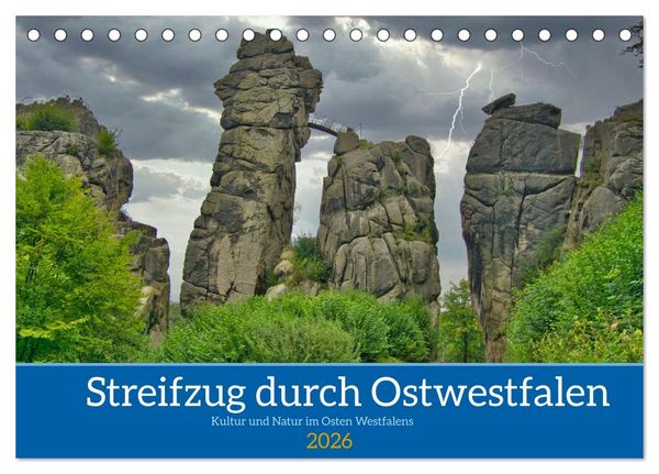 Produktbild: Streifzug durch Ostwestfalen (Tischkalender 2026 DIN A5 quer), CALVENDO Monatskalender