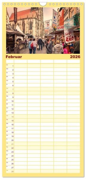 Produktbild: Familienplaner 2026 - Abenteuer M&uuml;nster - Echt jovel! mit 5 Spalten (Wandkalender, 21 x 45 cm) CALVENDO