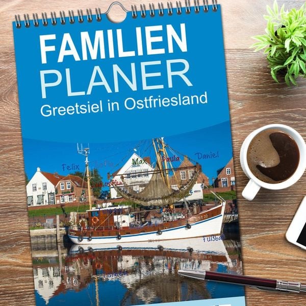 Produktbild: Familienplaner 2026 - Greetsiel in Ostfriesland mit 5 Spalten (Wandkalender, 21 x 45 cm) CALVENDO