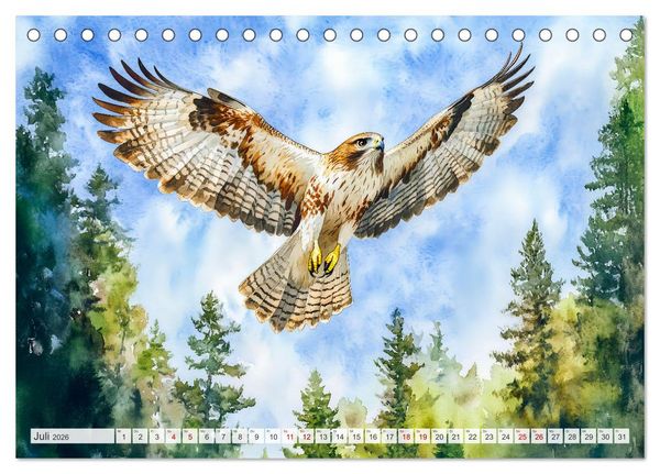 Produktbild: Wildtiere Europas - Farbwelt der heimischen Fauna (Tischkalender 2026 DIN A5 quer), CALVENDO Monatskalender