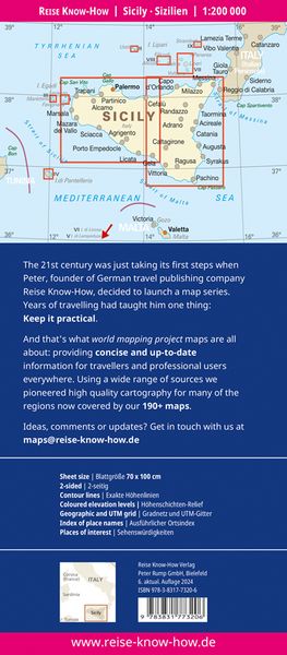 Produktbild: Reise Know-How Landkarte Sizilien (1:200.000)