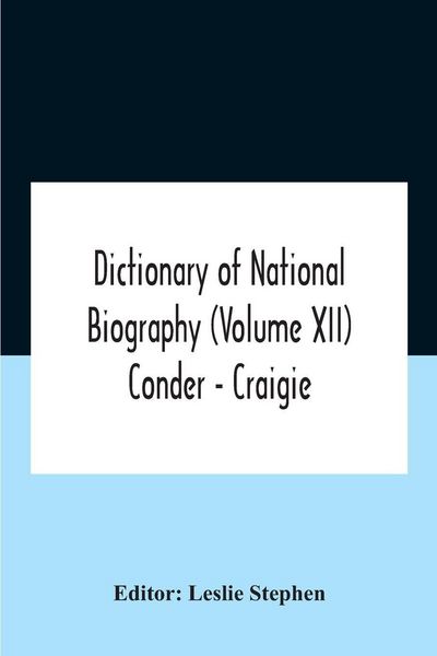 Produktbild: Dictionary of national biography (Volume XII) Conder - Craigie