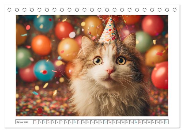 Produktbild: Miau mit Stil (Tischkalender 2026 DIN A5 quer), CALVENDO Monatskalender