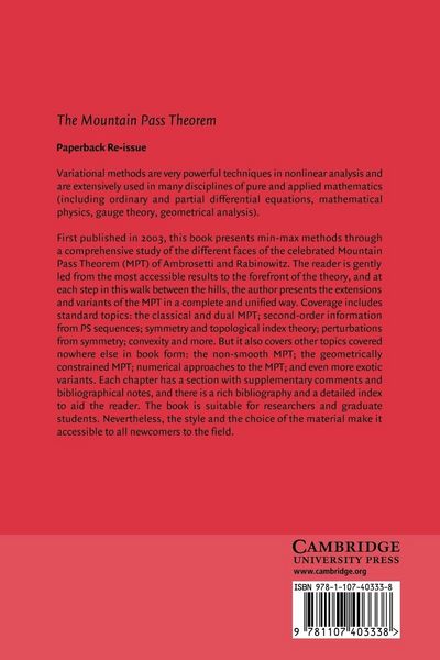 Produktbild: The Mountain Pass Theorem