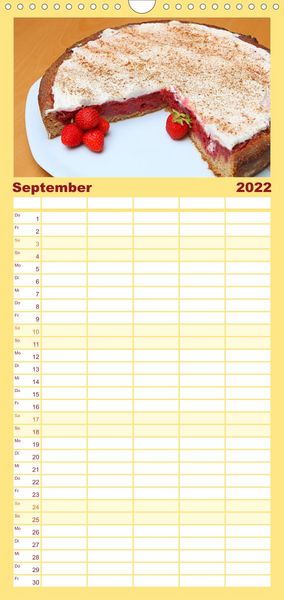 Produktbild: Familienplaner S&uuml;&szlig;es aus der Vollwert-Backstube (Wandkalender 2022 , 21 cm x 45 cm, hoch)