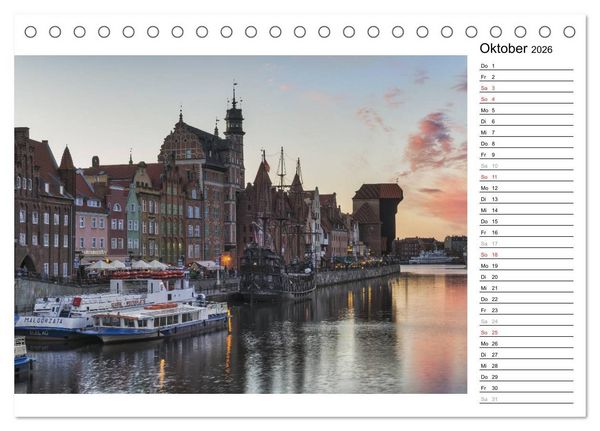 Produktbild: Danzig - Zeit f&uuml;r Entdeckungen (Tischkalender 2026 DIN A5 quer), CALVENDO Monatskalender
