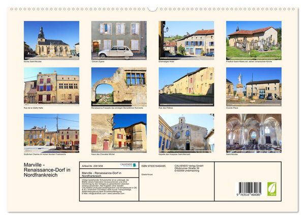 Produktbild: Marville - Renaissance-Dorf in Nordfrankreich (hochwertiger Premium Wandkalender 2026 DIN A2 quer), Kunstdruck in Hochglanz