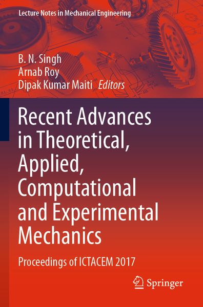 Produktbild: Recent Advances in Theoretical, Applied, Computational and Experimental Mechanics