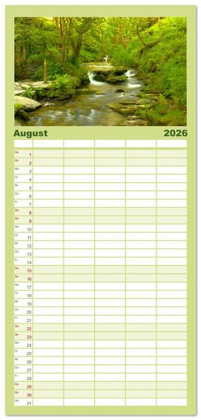 Produktbild: Familienplaner 2026 - Cornwall im Fr&uuml;hling mit 5 Spalten (Wandkalender, 21 x 45 cm) CALVENDO