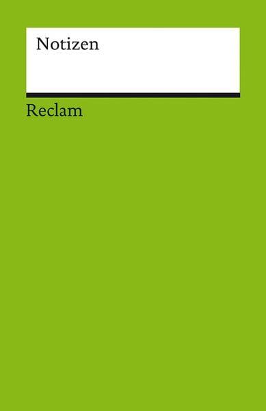 Notizen, Notizbuch von , Philipp Reclam Jun., 9783150950081